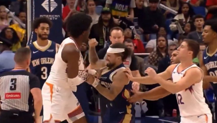 Evo šta im je NBA liga uradila posle tuče usred utakmice (VIDEO)