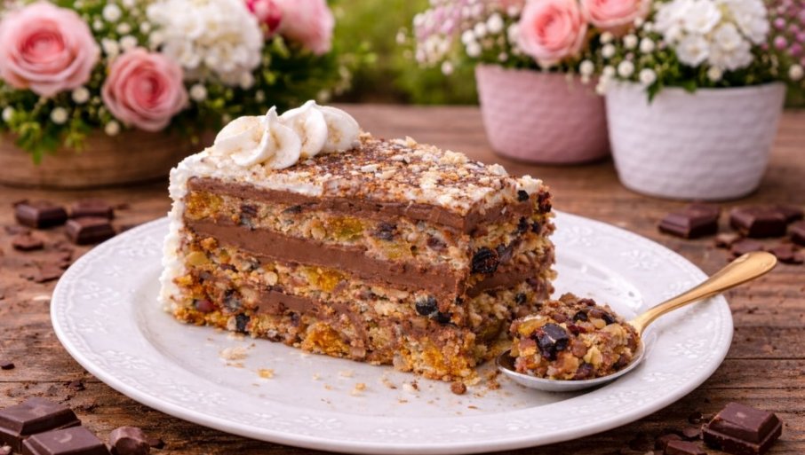 Recept za prazničnu tortu sa suvim voćem i orasima