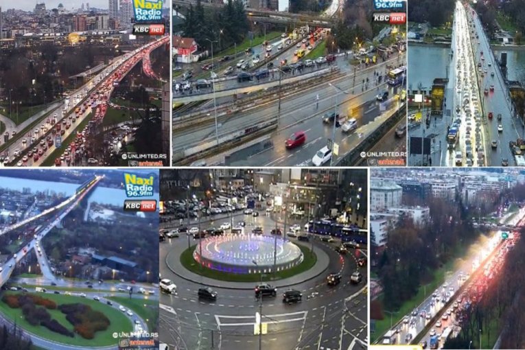 BEOGRAD JE STAO! Mostovi "zatvoreni", Autokomanda začepljena, AUTOMOBILI nemaju kud (FOTO)