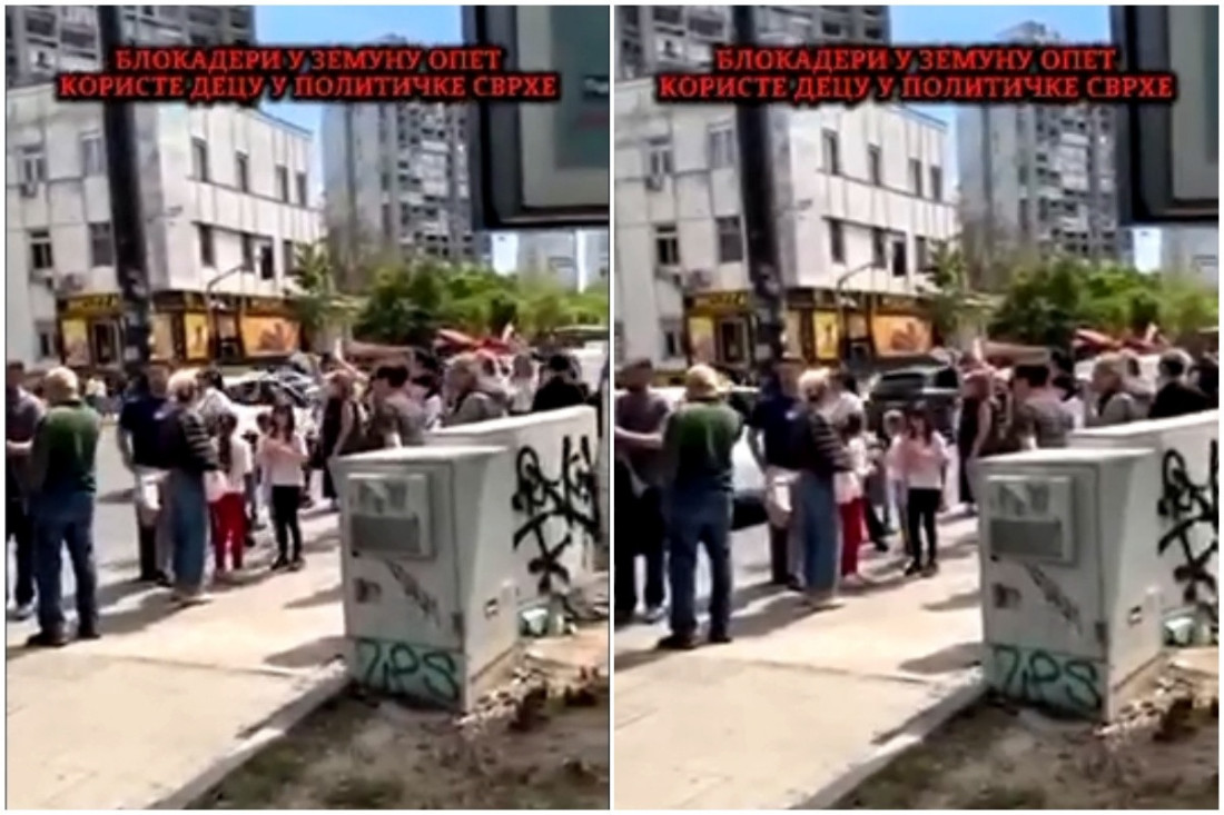 Blokada u Zemunu deca na ulici