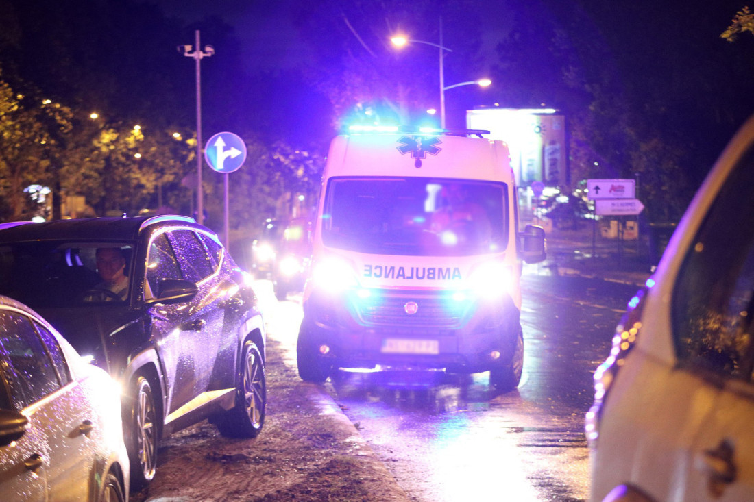 Goreo automobil u Kaluđerici