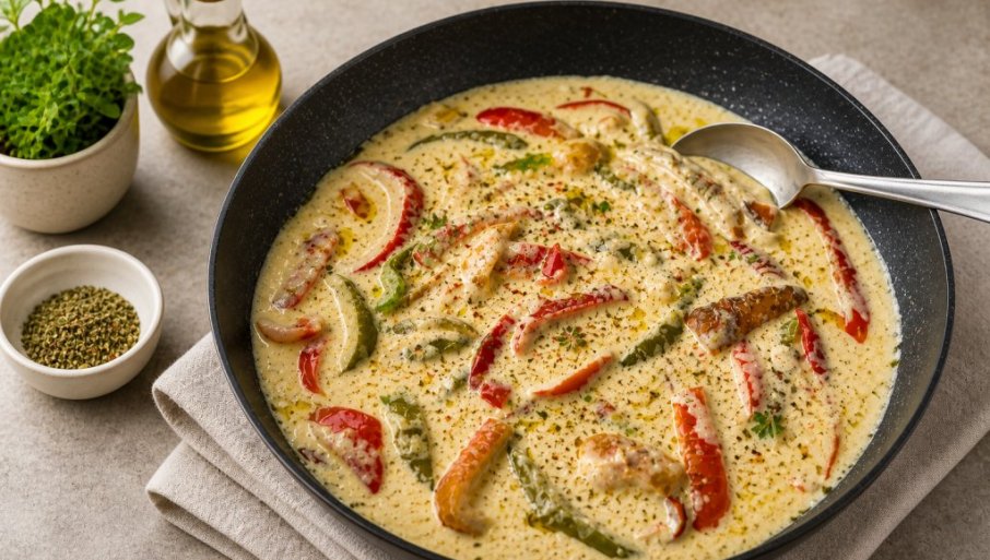 PAPRIKA U KREMASTOM SOSU: Brz ručak koji osvaja