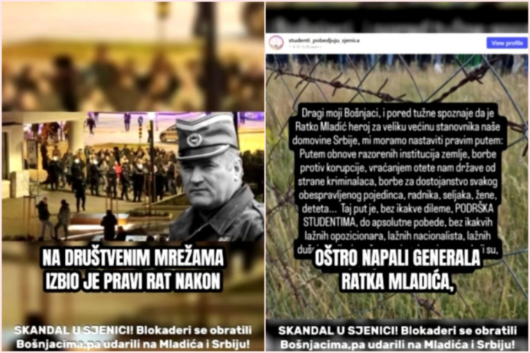 Skandalozna poruka blokadera iz Sjenice digla Srbiju na noge! Udarili na Ratka Mladića, građani im očitali bukvicu (VIDEO)